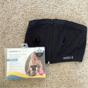 Medela Women's Black Easy Expression Bustier Pumping Bra